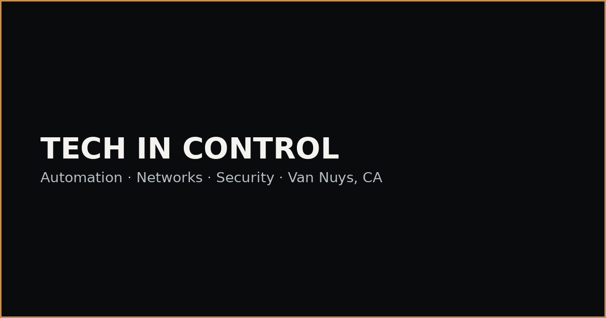 Tech In Control | Smart Home Automation, Security & Network Installers ...