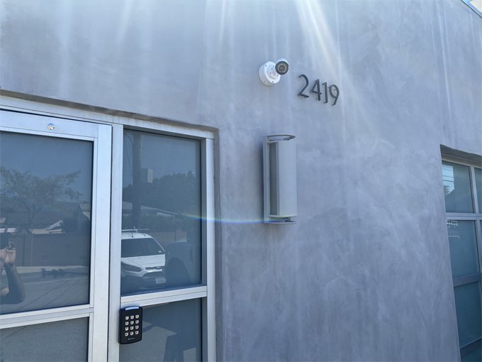 Bullet security camera installation